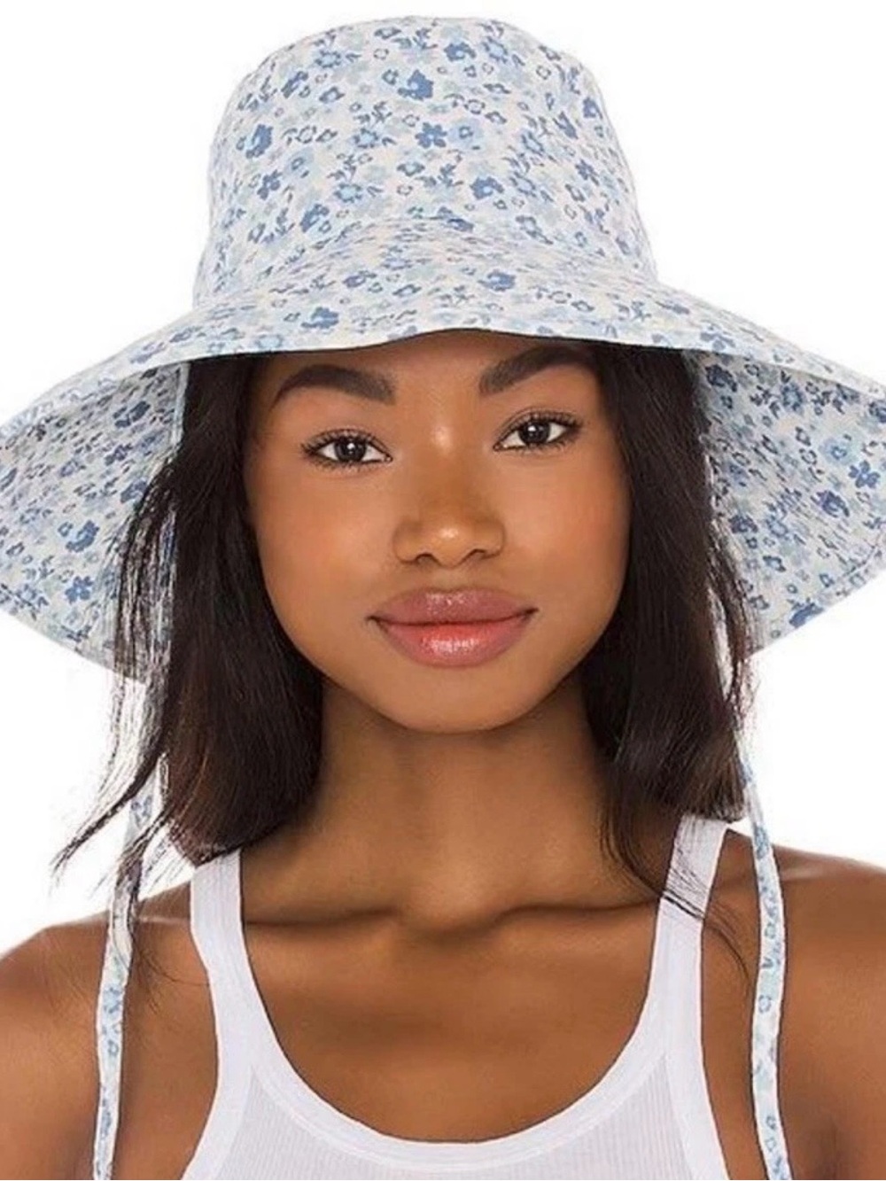 Lack Of Color Holiday Bucket Hat Blue and Ivory